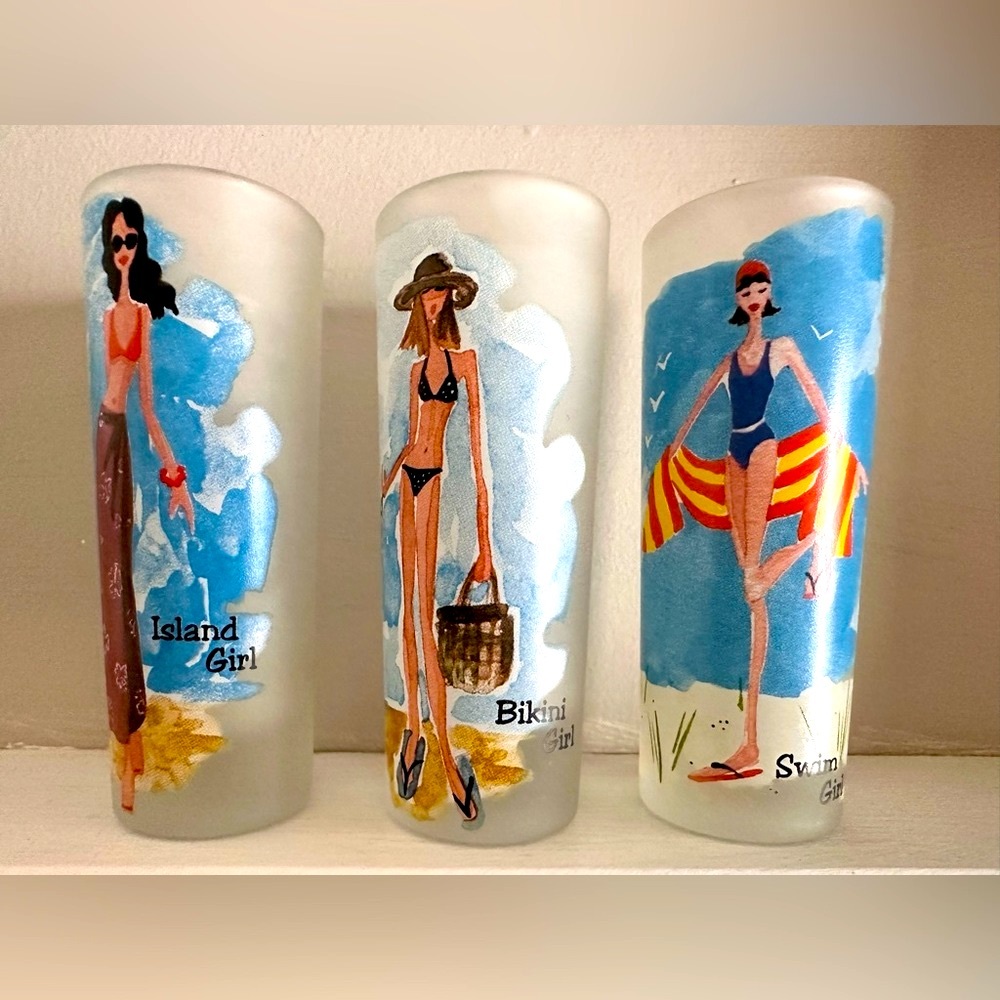 3 candle holders “Summer Girls”
